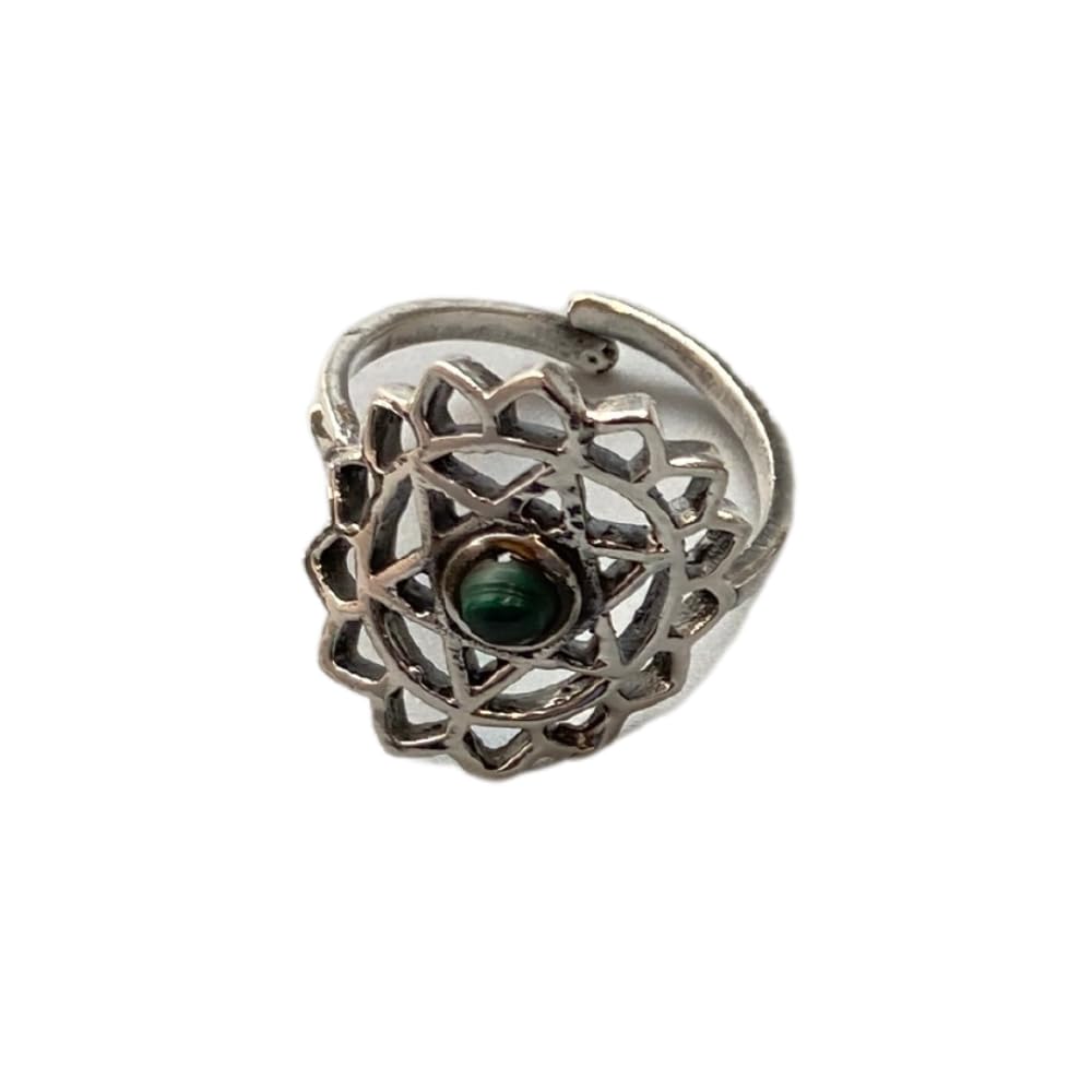 VIE Anahata Crystal Ring, Malachite