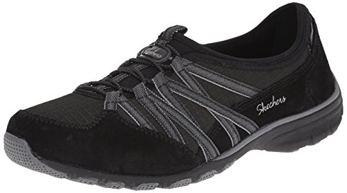Skechers Sport Women's Conversations Holding Aces Fashion Sneaker, Charcoal/Black, 7 M US
