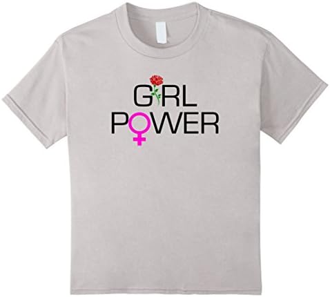 Kids Joe Ugly Apparel Girl Power Feminism Tee Girl Power Shirt 4 Silver