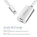 Dual Lightning Adapter & Splitter for iPhone 7 / 7 Plus, ILDOCK Lightning Splitter Audio + Charge and Sync Data Compatible for iOS 10.3-11 (white)