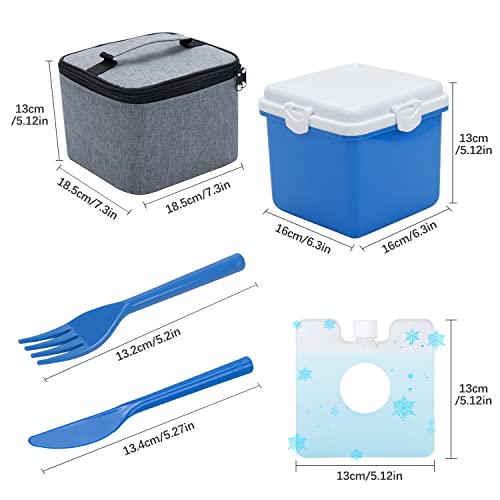 GFWARE Bento Boxes with Ice Pack Lunch Bag, Stackable Salad Lunch Box