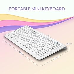 Perixx PERIBOARD-407W US, Wired USB Mini Keyboard