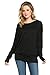 Frumos Womens Tunic Top for Leggings Dolman Tops Black Medium