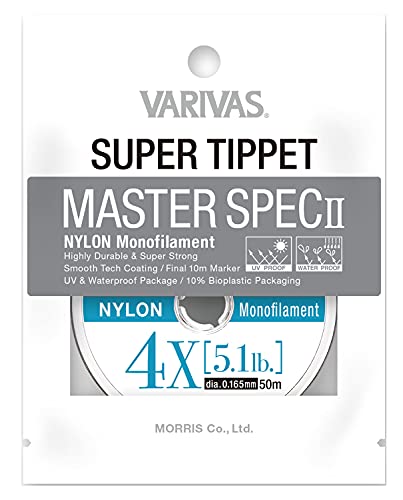 VARIVAS(バリバス) スーパーティペット マスタースペックII ナイロン 4X 50m 5.1LB ナチュラル