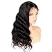 Eayon hair® Body Wave Lace Front Wigs Hand Made 130% Density Brazilian Virgin Remy Human Hair Wigs with Baby Hair 18Inch Natural Color