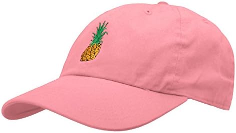 LOVATI Pineapple Dad Hat Baseball Cap Polo Style Unconstructed (Light Pink)