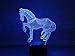 3D Horse Night Light, YiFocus Optical Illusion Night Lamp 7 Colors Changing,Touch Button Amazing Creative Designed LED Table Desk Lamps (Color-Changing Horse)