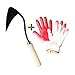 Best Quality Handmade Ho Mi - Korean Style Garden Hoe Weeding Hand Forged Steel Gardening Tool And String Knit Red Palm Latex Dipped Working Gloves