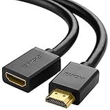 UGREEN HDMI Cable Extension, HDMI Male to Female Cable, 4K 3D HDMI Extension Lead for HDTV, PC, Laptop, Roku, Xbox One / 360, PS 3 / 4, Chromecast Ultra, Oculus Rift CV1 and More