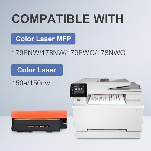 Superpage 117A Compatible Toner Cartridge for HP 117A for HP Color Laser MFP Toner 178nw 178nwg 179fnw 179fwg 150a 150nw (Black/Yellow/Cyan/Magenta, 4 Pack)