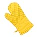 Sticky Toffee Oven Mitt and Pot Holder Set of 3 – Yellow Non-Slip Kitchen Hot Pads and Mitts with Silicone Grip, 100% Cotton Shell, Oeko-Tex Cotton