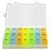Pill Organizer Box Weekly Case, Medicine Organizer, Vitamin Organizer, Reminder Daily Am PM, Day Night Compartments 7 Days (Weekly 3 Compartment) 828