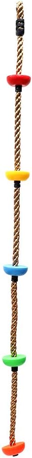 Rainbow Craft Colorful Climbing Rope - 6.5ft with 5 Knotted Foot - Kids Ninja Rope for Ninja Slackline Obstacle Course Accessories Kids Swing Set Backyard Play: Toys & Games
