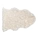 SLPR High Pile Faux Sheepskin Rug (2' x 3', White) | One-Pelt Decorative Rug for Bedroom Living Room Guest Room Plain Area Soft Furry Rug
