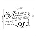 Wall Decals As for Me and My House Vinyl Wall Sticker for Bedroom Bible Verse Quotes Home Decor Sticker for Living Room Art Saying Church Pray Lettering Decoration Christian Spiritual Scripture