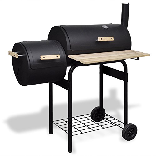 Vidaxl Classic Charcoal Bbq Offset Smoker Barbecue Grill Patio