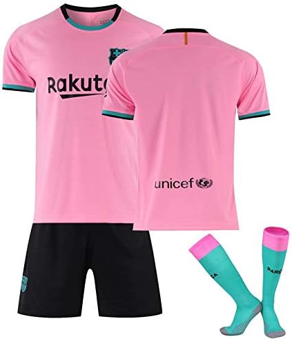Amazon Co Jp サッカーユニフォーム バルセロナピンクソックスメッシゲームチームユニフォームキッズスポーツフットボールスーツ男性 Size M ホーム キッチン