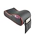 GSPSCN Car Center Console Armrest Pad Soft Memory Foam Pu Leather with Storage Pockets Seat Cushion (Black with Red)