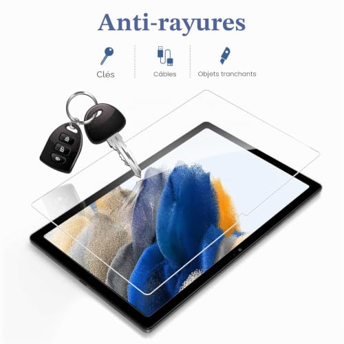Gerutek [Pack of 2 Tempered Glass Screen Protector for Samsung Galaxy Tab A8 10.5 Inch 2021, SM-X200/X205 High Definition, 9H Hardness, Anti-Scratch, Screen Protector Film for Samsung Galaxy Tab A8 10.5 Inches