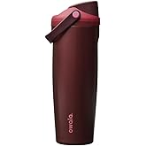 Owala FreeSip Sway Insulated Stainless Steel Water Bottle with Two-Way Spout, Built-In Straw and Bucket Handle, Made for Travel, School, and Sports, 30oz, BPA Free, Leak Proof, Black Cherry
