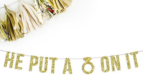 He Put A Ring On It Party Banner | bachelorette engagement party bridal shower decor