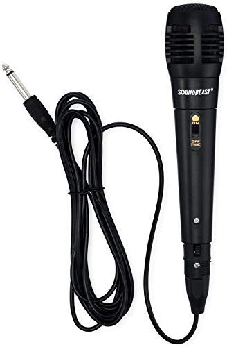 SoundBeast Firebird Karaoke Machine & Portable PA Speaker System For Kids & Adults - With Lights, Microphone, Bluetooth (White)