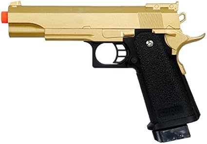 Galaxy G6g 11 Scale Colt 1911 Metal Airsoft Pistol Gold W Black Handle