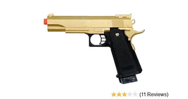 Galaxy G6g 11 Scale Colt 1911 Metal Airsoft Pistol Gold W Black Handle