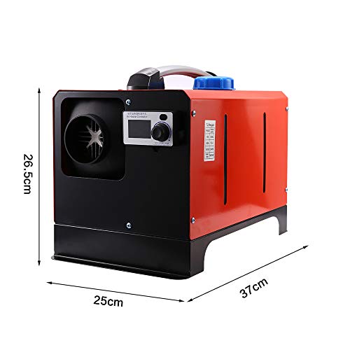 SEAAN Diesel Air Heater All In One 5KW 12V Car Diesel Parking Heater LCD Switch Fuel Diesel Forced Air Heater with Remote Control for Car Truck Motor-Home Boat Trailer (One Hole)