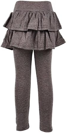 AshopZ Baby Girl Tutu Skirt w/ Attached Double Layered Leggings, Coffee, 6x