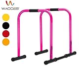 Wacces Heavy Duty Functional Fitness Station Stabilizer Dip Stands - Pink