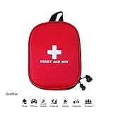 Roobuck First Aid Kit - for Car,Travel, Sports, Camping, Home,Hiking or Office | Complete Emergency Bag Fully stocked with Medical Supplies (red)