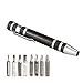 SWATOM 8 in 1 Mini Screwdriver Set Small Screwdrivers Pen Magnetic Repair Tools EDC Compact Precision Gadgets for Computer Eyeglasses Daily Home Improvement Use (Black)