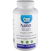 One Planet Nutrition Nano Brain 500 mg Capsules (120 Count) - Synergistic Blend of Bacopa, Curcumin, Boswellia & Ginkgo - Enhances Mental Clarity & Memory - Non-GMO, Vegan, Gluten Free