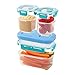 Rubbermaid LunchBlox Leak-Proof Snack Pack Lunch Containers, Blue