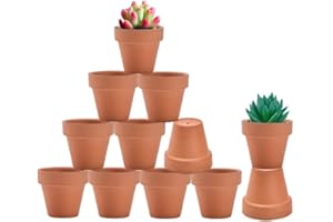 vensovo 2.5 Inch Small Terracotta Pots - 12 Pack Terra Cotta Terra Cotta Pot with Drainage, Clay Ceramic Pottery Planter for Indoor/Outdoor Plants, Crafts, Wedding Favor