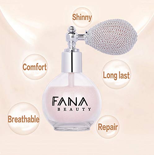 PrettyDiva Spray Glitter Powder - Brighten Shimmer Aroma Highlighter Makeup Pigment, Solid Perfume Loose Powder for Face Body Hair -Rose Purple