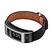 C2D JOY Leather Strap Compatible with vivofit&vivofit 2 Activity Tracker Bands Replacement Watchband with Metal Case-Black(M&L)