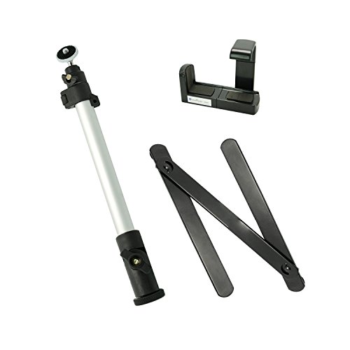 LS Photography Table Top Travel Tripod Copy Stand with Rotatable Ball Head Mount for Compact Camera & Camcorder, Includes Phone Holder Clip for Android, iPhone, and Other Smart Phones, LGG717 - Thumbnail 2