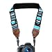 USA GEAR TrueSHOT Camera Strap with Blue Stripe Neoprene Pattern, Accessory Pockets and Quick Release Buckles - Compatible with Canon, Fujifilm, Nikon, Sony and More DSLR, Mirrorless, Cameras primary