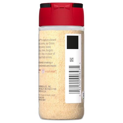MCCORMICK ONION POWDER, NON GMO, MADE WITH FRESH, WHOLE, ONIONS, FOR BRINGING CONSISTENT ONION FLAVOR TO MEALS & RECIPES, 2.62 OZ