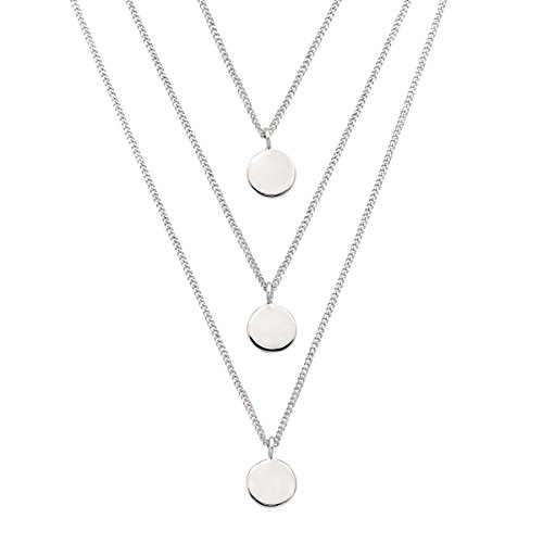 Silpada  descending disc  sterling silver layered neckl…