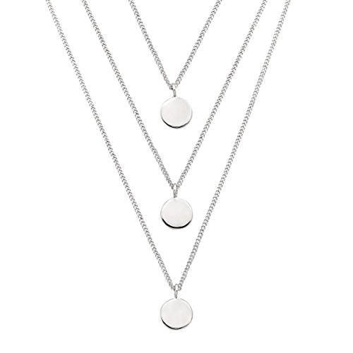 Silpada 'Descending Disc' Sterling Silver Layered Necklace, 16+2