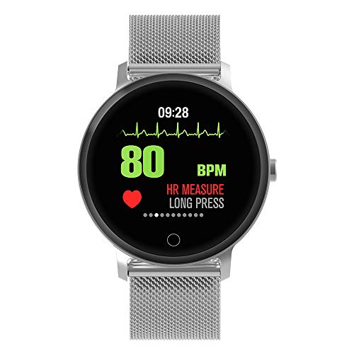 BingoFit Epic Fitness Tracker Smart Watch, Activity Tracker with Heart Rate Monitor, Waterproof Pedometer Watch with Sleep Monitor, Step Counter for Kids (A-Sliver)