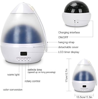 Lámpara Infantiles Proyector Estrella+Proyector LED+Timer Aut ...
