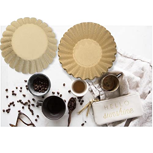 Natural Unbleached Brown Biodegradable Extra Large Coffee Filters 10