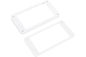 Banworks Humbucker Rings Plastic Slanted Top Flat Bottom Humbucker Pickup Covers 3x4.3mm + 7x8.5mm Guitar Pickup Frame for Epiphone Les Paul LP Style Electric Guitars Pack of 2 JT/SYQG-23 White