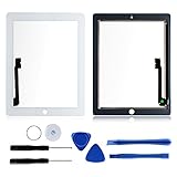 Screen Replacement for iPad 3 Includes Touch Glass Screen Digitizer Parts + Free Tool Kits + Adhesive Tape by ZHCH(White)