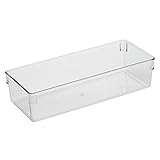 InterDesign Clarity Cosmetic Organizer Tray for Vanity Cabinet to Hold Makeup, Beauty Products - Clear