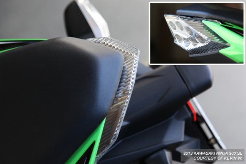 2013-2017 Kawasaki Ninja 300 Integrated Sequential LED Tail Lights Clear Lens